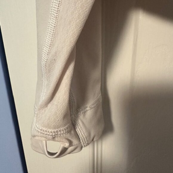 Lululemon white long sleeve zip top - Picture 5 of 8